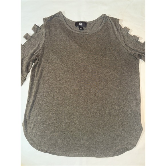 Iz Byer Tops - iZ Byer Women's Olive Green Slit 3/4 Sleeved Shirt Size Medium Stretch